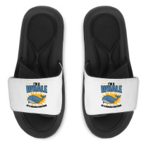 Im A Whale In A Human Costume Sea Life Marine Biol Slide Sandal | Artistshot