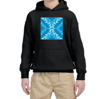 Neo Retro Floral Ethnic Blue Sanur Motifs Youth Hoodie | Artistshot