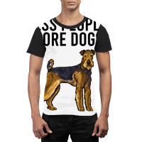 Less People More Dogs Airedale Terrier Funny Intro Graphic T-shirt | Artistshot