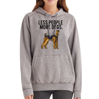 Less People More Dogs Airedale Terrier Funny Intro Vintage Hoodie | Artistshot