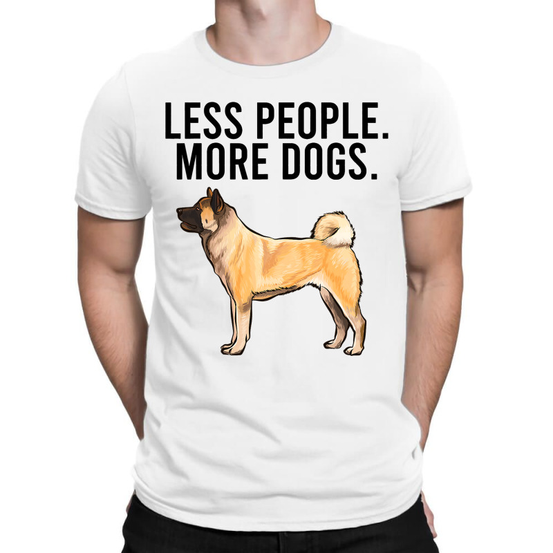 Less People More Dogs Akita Funny Introvert 3 T-shirt | Artistshot