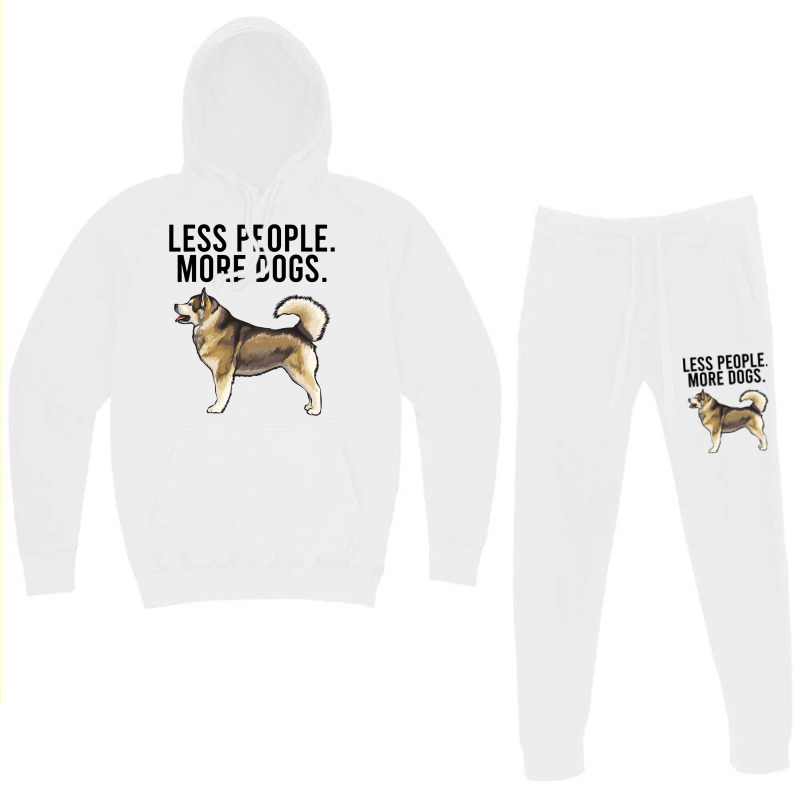 Less People More Dogs Alaskan Malamute Funny Intro Hoodie & Jogger Set | Artistshot