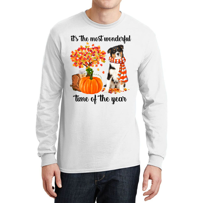 Its The Most Wonderful Time Of The Year Aussie Dog Long Sleeve Shirts by FriedBarcia | Artistshot