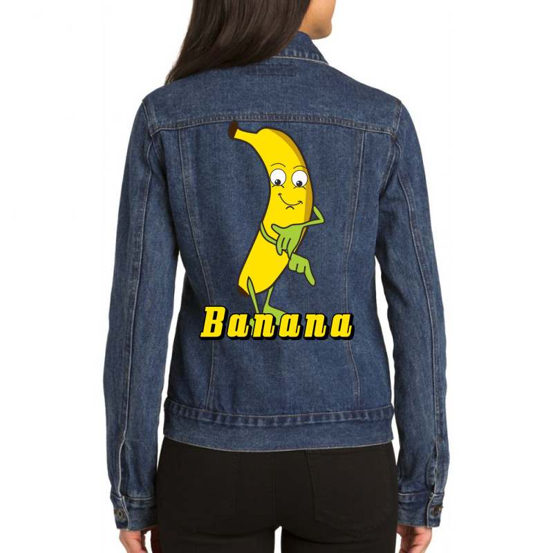 Banana 7 Ladies Denim Jacket by pottshazel34 | Artistshot