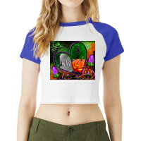 Halloween Heart Mouse Pad Raglan Crop Top | Artistshot