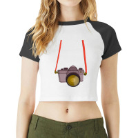 Photographer Gifts T  Shirt Photographic Camera T  Shirt Raglan Crop Top | Artistshot