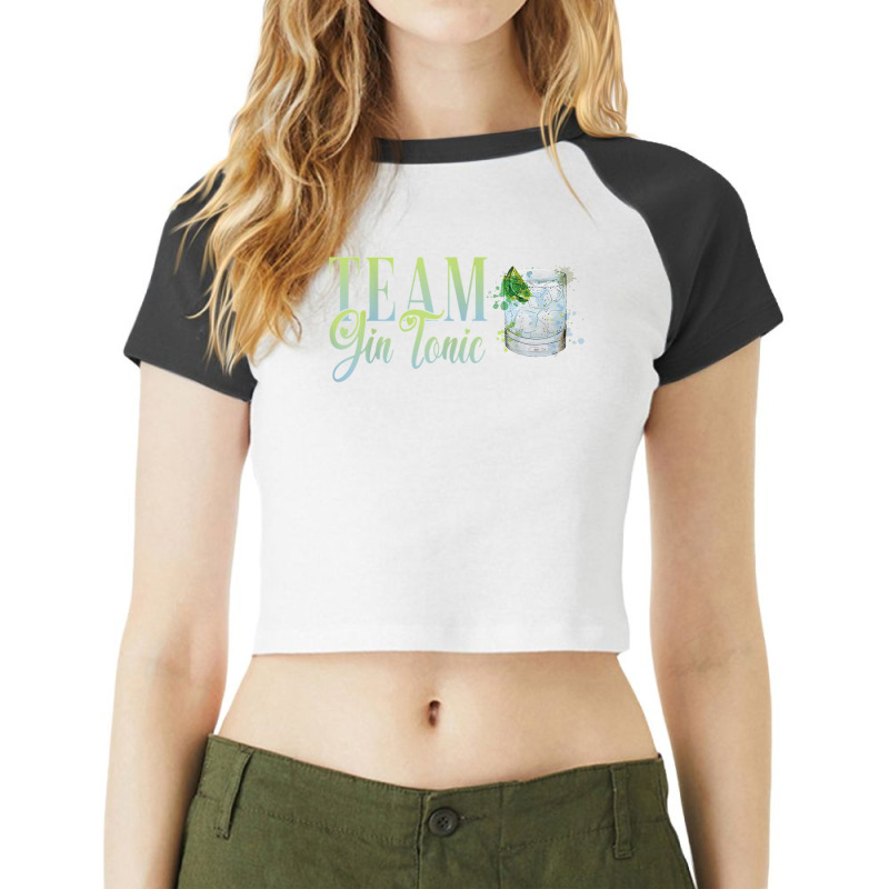 Hen Party Team Gin Tonic Cocktail For Bartender T Shirt Raglan Crop Top by rierauigentrythe | Artistshot