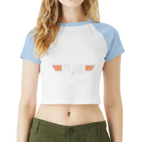 Top Gun Distressed Raglan Crop Top | Artistshot