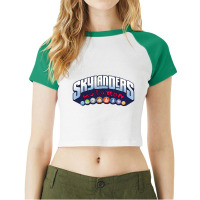 Retro Skylanders Mutation Raglan Crop Top | Artistshot