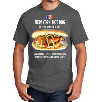 Newyork City Hot Dog Pushcart Bun Ketchup Mustard Sauerkraut T Shirt Basic T-shirt | Artistshot