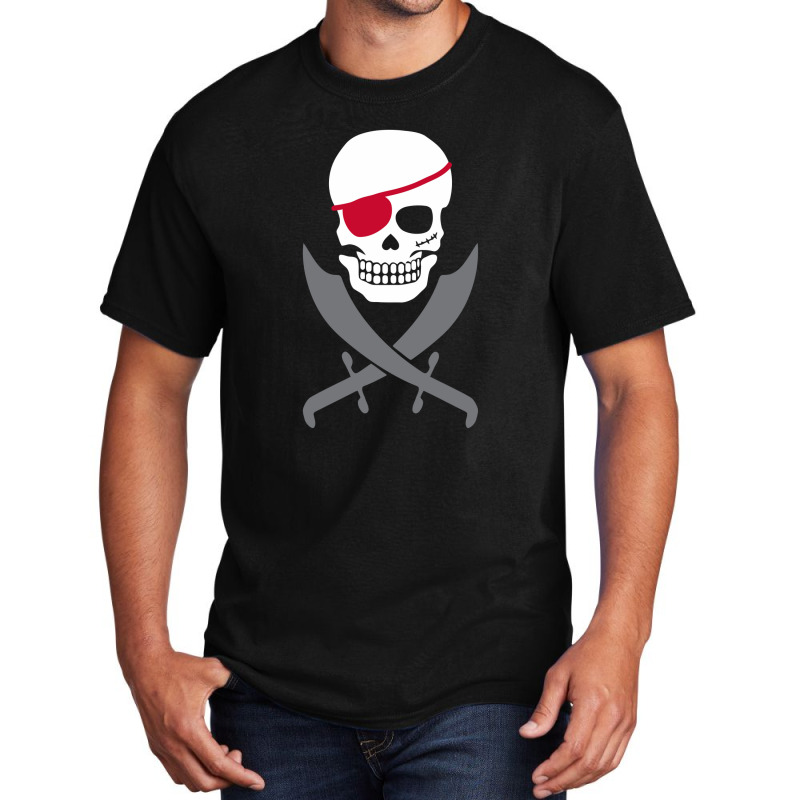 Pirate Skull Crossed Swords Basic T-shirt | Artistshot