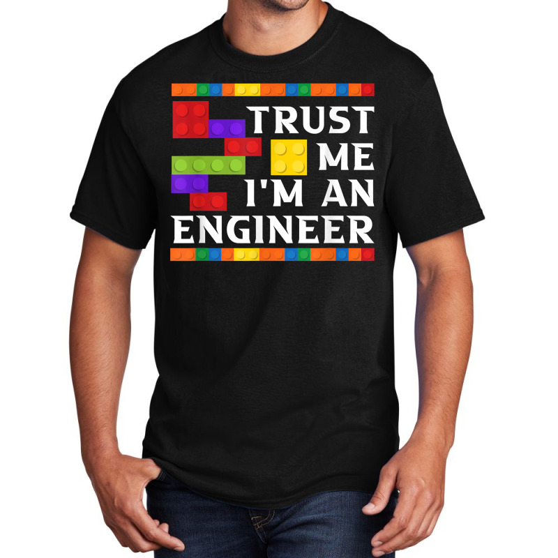 Engineer Children Kids Toy Big Building Blocks Build Builder T Shirt Basic T-shirt | Artistshot