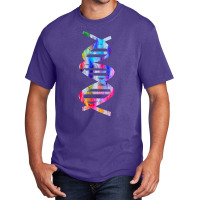 Major And Minor Grooves Dna Double Helix Watercolor Art T Shirt Basic T-shirt | Artistshot