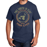 Flat Earth & Stationery Vintage Conspiracy T Shirt Basic T-shirt | Artistshot