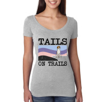 Irish Terrier Tails On Trails Funny Dog Hiking 8 Women's Triblend Scoop T-shirt | Artistshot