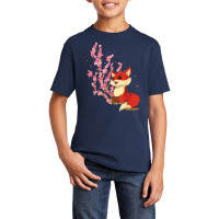 Forest Animal Lover Sakura Cherry Blossom Wildlife Fox T Shirt Basic Youth T-shirt | Artistshot