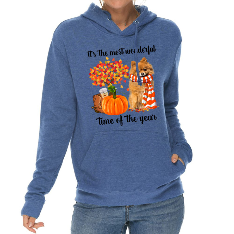 Its The Most Wonderful Time Of The Year Pomeranian Lightweight Hoodie by KaleiaPeckham | Artistshot