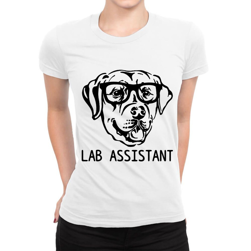 Lab Assistant Funny Labrador Retriever Mom Dad Dog Ladies Fitted T-Shirt by VALARIEPATTERSON | Artistshot