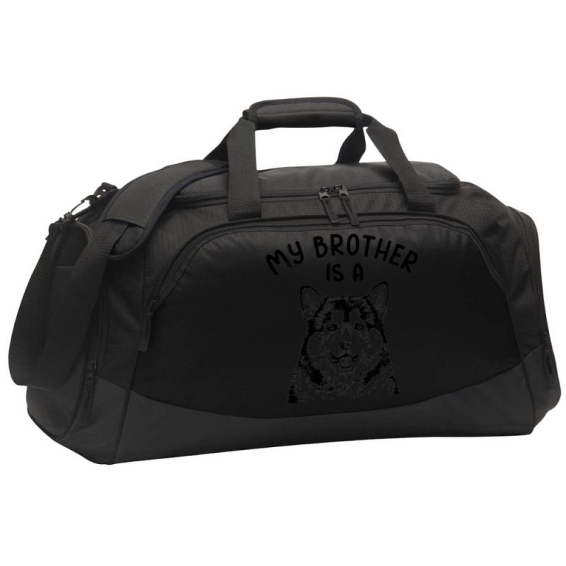 Kids My Brother Is A Malamute Funny Alaskan Malamu Active Duffel | Artistshot