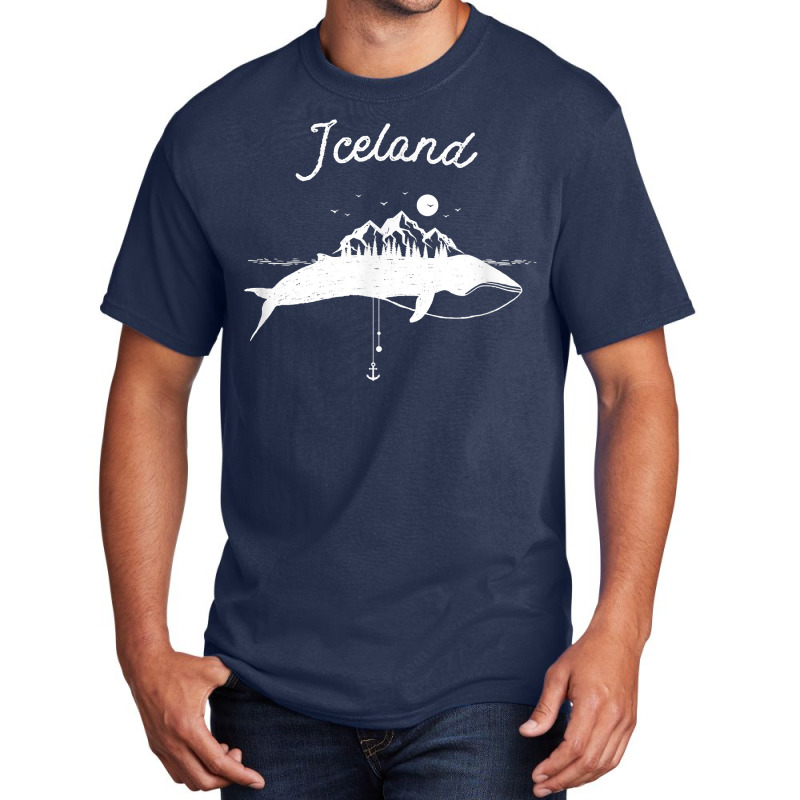 Vintage Iceland Shirt With Humpback Whale Basic T-shirt by ZaraeTrullinger | Artistshot