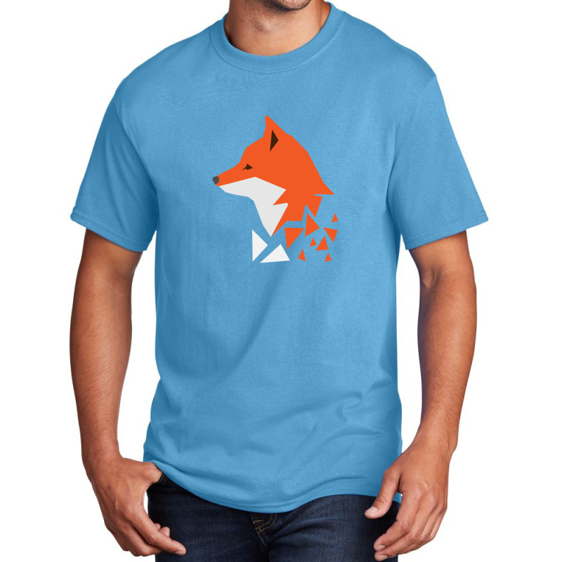 Diffuse Orange Fox Geometric Basic T-shirt | Artistshot