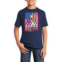 Billiard T  Shirt U S Flag Snooker Player American Pool Billiard T  Sh Basic Youth T-shirt | Artistshot