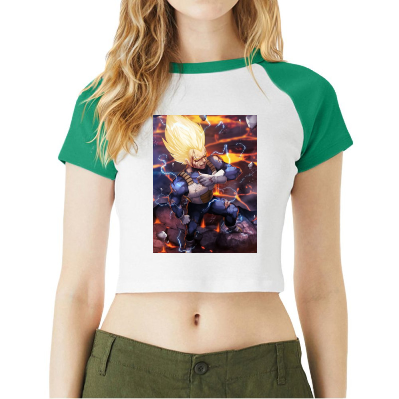 Vegeta Super Saiyan Raglan Crop Top by Ralph G | Artistshot