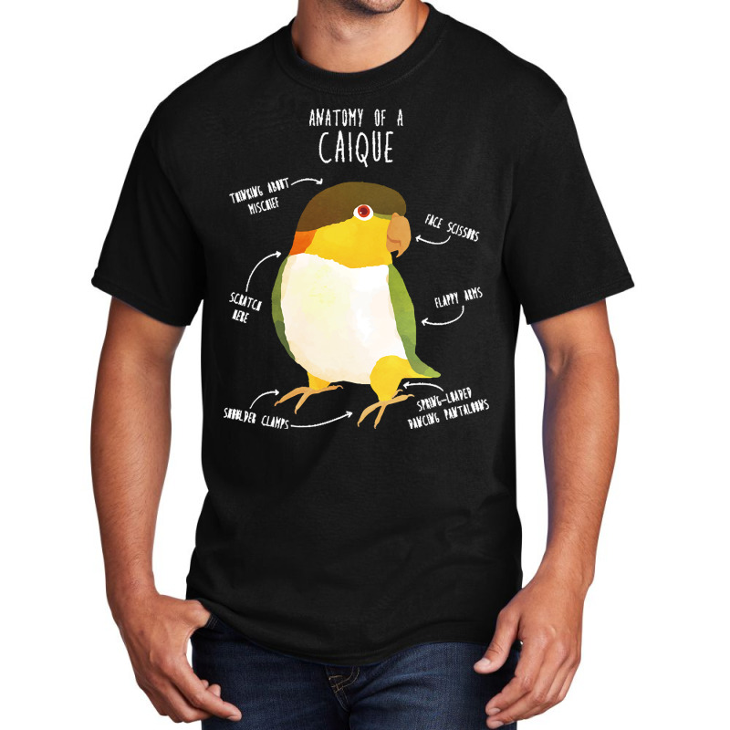 Caique T  Shirt Anatomy Of A Black  Headed Caique T  Shirt Basic T-shirt | Artistshot