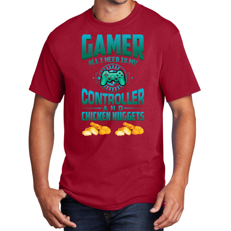 Gamer  For Kids Adults Video Games Chicken Nuggets Basic T-shirt | Artistshot