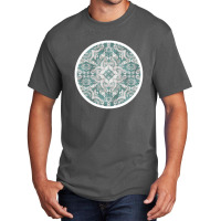 Teal And Grey Dirty Denim Textured Boho Pattern 28223676 Basic T-shirt | Artistshot