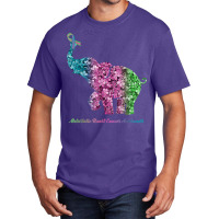 Elephant With Flower Metastatic Breast Cancer Awareness T Shirt Basic T-shirt | Artistshot