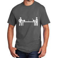 Table Tennis Game Stickman Funny Ping Pong Lover Player Gift T Shirt Basic T-shirt | Artistshot