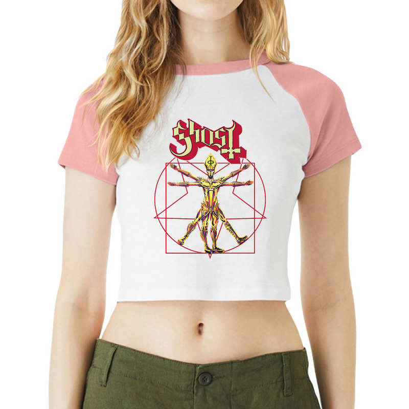 Ghost – Red Popestar Man Premium T Shirt Raglan Crop Top by jaiahlowes | Artistshot