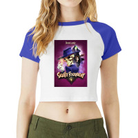 Graphic Skulduggery Vintage Retro Raglan Crop Top | Artistshot