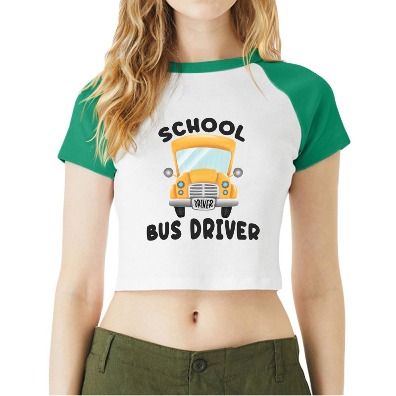 School Bus Driver Raglan Crop Top | Artistshot