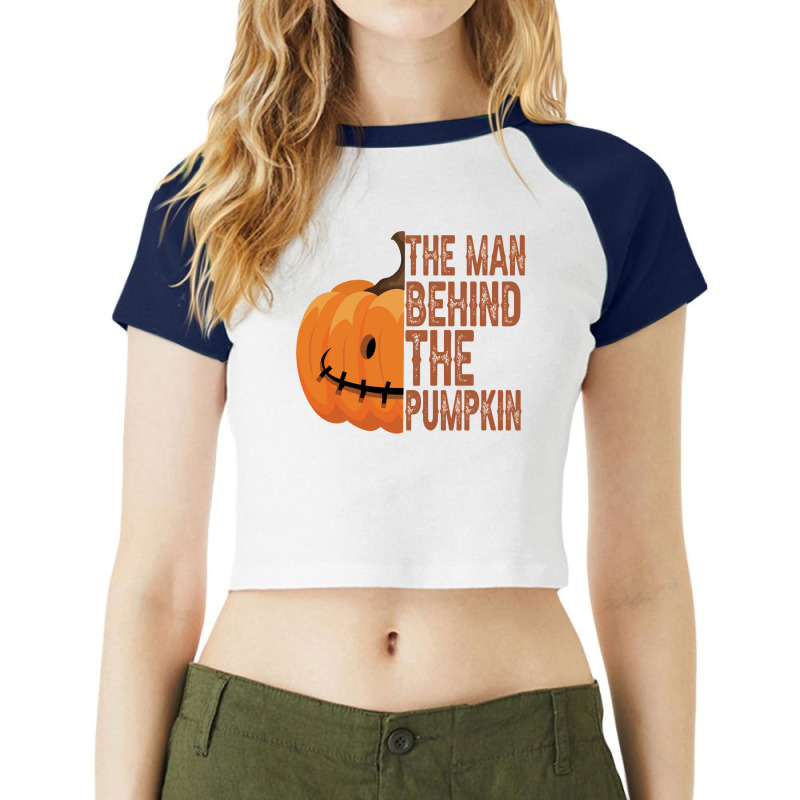 Funny Man Mr Halloween  Funny Gifts Men Raglan Crop Top by ArtistLucian | Artistshot