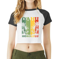 Hawaii Lover Island Palms Oahu Honolulu Hawaiian Tank Top Raglan Crop Top | Artistshot