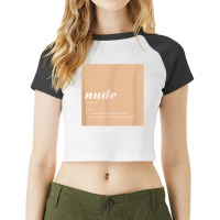 Nude A Skin Color T Shirt Raglan Crop Top | Artistshot