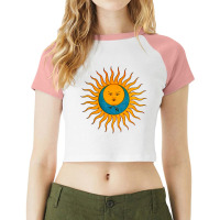 King Crimson Sun Raglan Crop Top | Artistshot