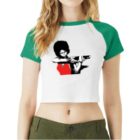 Vintage Retro Macabre Funny Gift Raglan Crop Top | Artistshot