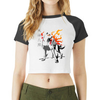 Gifts Idea Amaterasu Cherry Mens Womens Raglan Crop Top | Artistshot