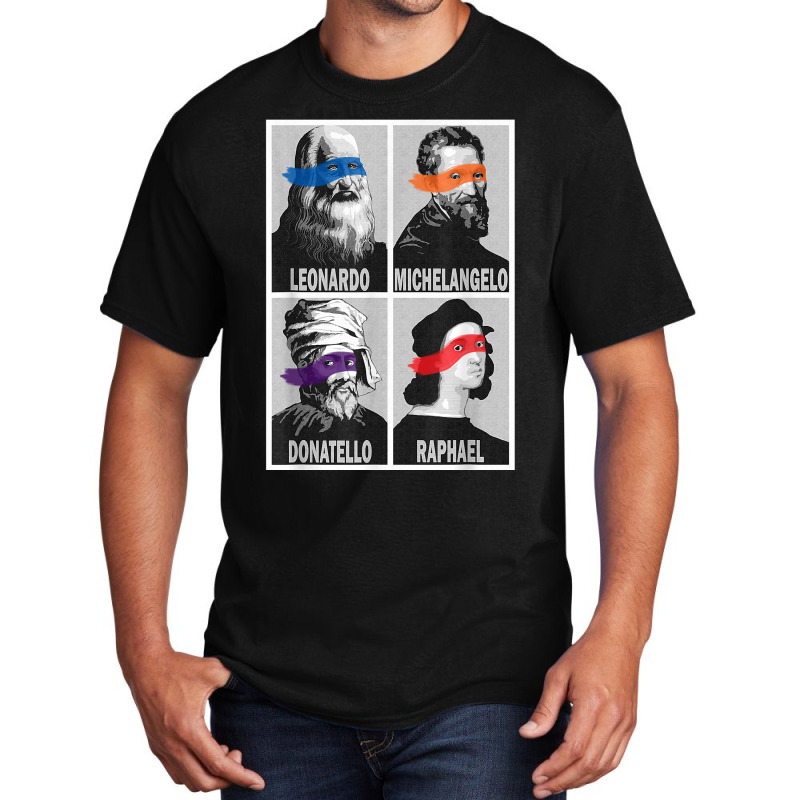 Renaissance Ninja Artists Poster Style Pop Art T Shirt Basic T-shirt by ReagerAero | Artistshot