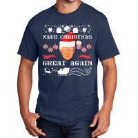 Make Christams Great Agaian Trump Gift For Trump Basic T-shirt | Artistshot