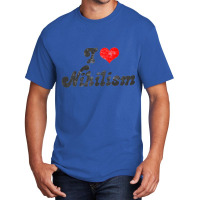 I Heart Nihilism Vintage Look Faded Typography Gift Basic T-shirt | Artistshot