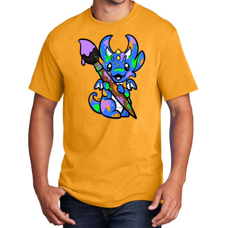 Painter Dragon Basic T-shirt by marceliana | Artistshot