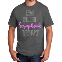 Eat Sleep Scrapbooking Scrapbook Scrapbooker Stickers Swaps T Shirt Basic T-shirt | Artistshot