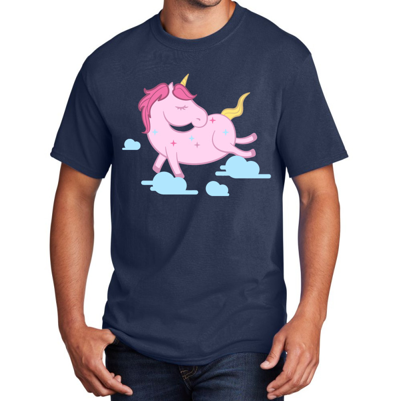 Pink Unicorn Basic T-shirt by marceliana | Artistshot