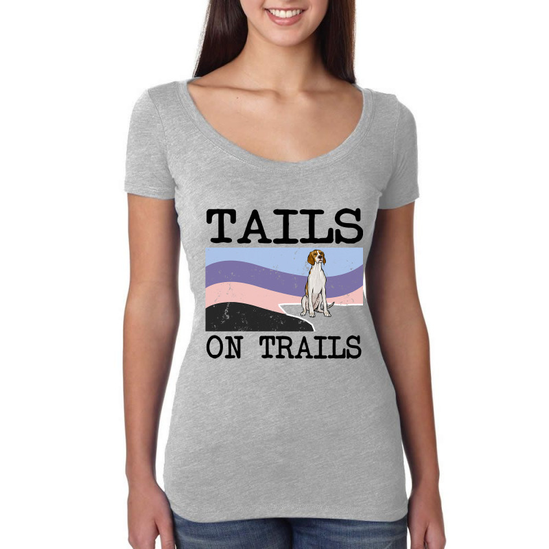 Irish Terrier Tails On Trails Funny Dog Hiking 8 Women's Triblend Scoop T-shirt by GwendalyForsberg | Artistshot