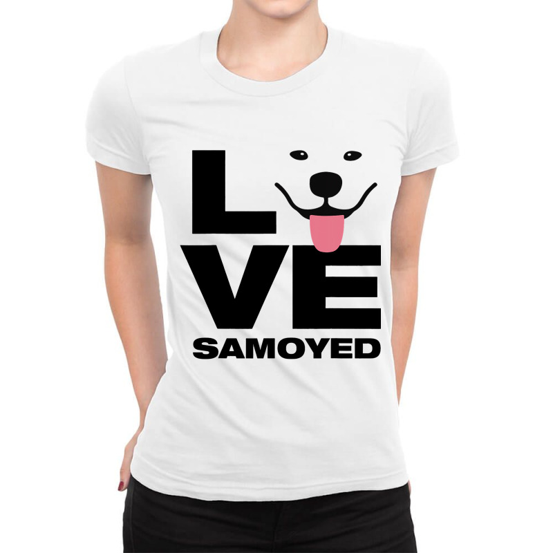 Love Samoyed Light 2nd Edition Ladies Fitted T-Shirt by GwendalyForsberg | Artistshot