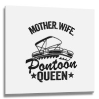 Lake Life Women Mom Mother Wife Pontoon Queen2 68 Metal Print Square | Artistshot